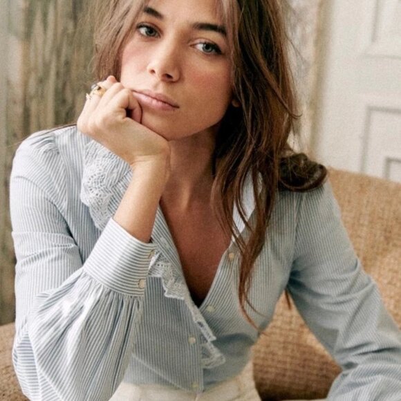 Sezane Tops - Sezane Chlo Blouse Size 36 - Like New